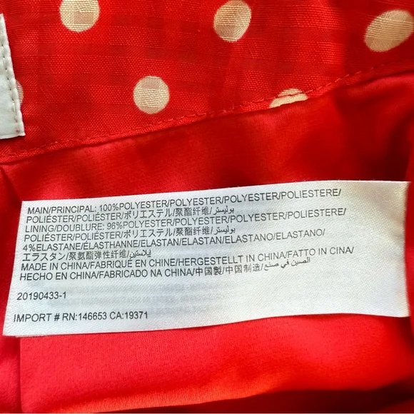 Finders Keepers Red with White Polka Dot Midi Ruffle Skirt Women's Size 6 Medium - Picture 7 of 11